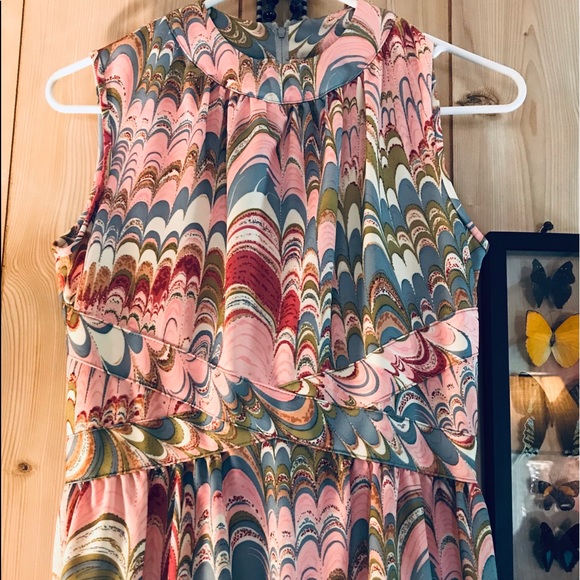 Vintage Dresses & Skirts - Vintage Leslie Faye abstract midi dress
